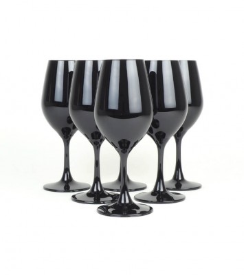 Verres noirs x6