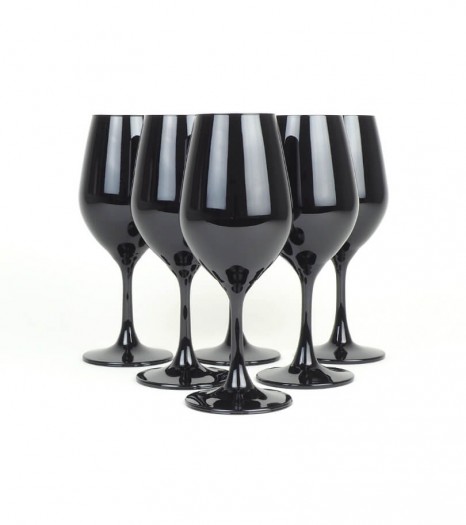 Verres noirs x6