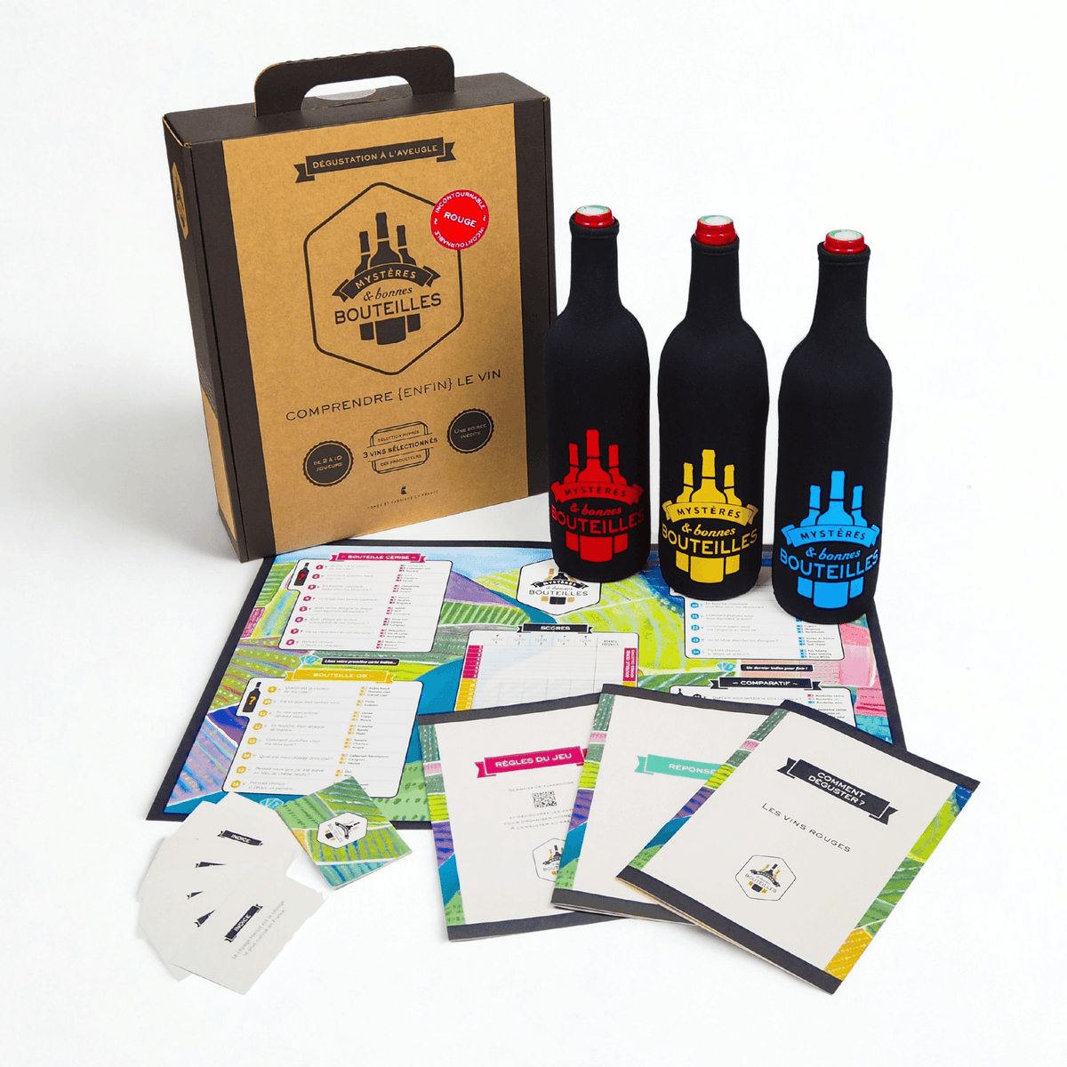 Le coffret de jeu de dégustation de vin rouge complet